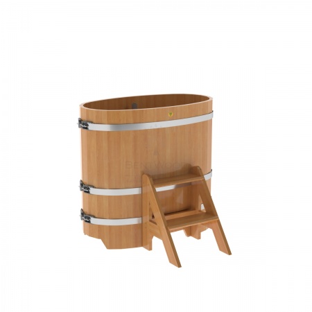 Купель овальная из лиственницы 0,59х1,06