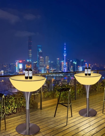 Комплект светящейся мебели Стол+2 стула V7